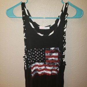 American flag tank top